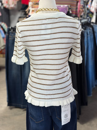 Charming Ruffle Knit Sweater
