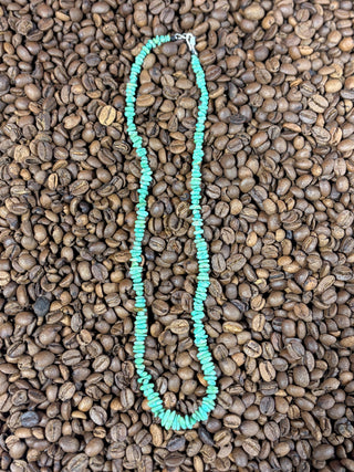 Turquoise stone necklace 18”
