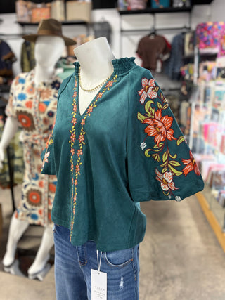 The Teal Bloom Top