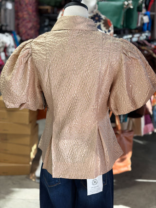 Pleated Puff Top