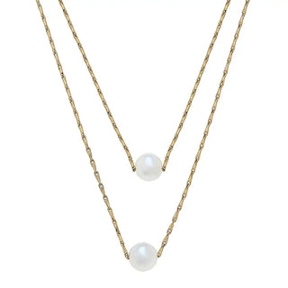 Audrey Layered Pearl Necklace