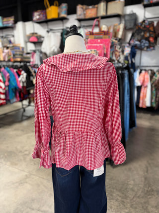 Gingham Bow Top