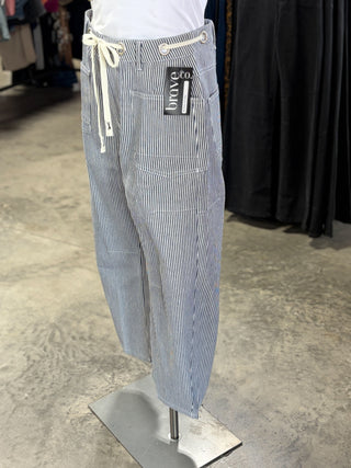Striped Drawstring Pants