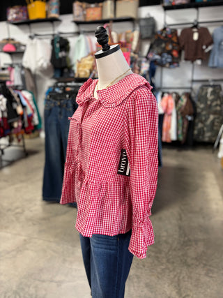 Gingham Bow Top