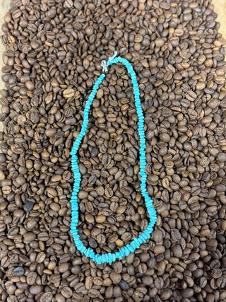 Turquoise stone necklace 18”