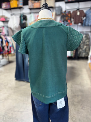 Suede Stitch Top