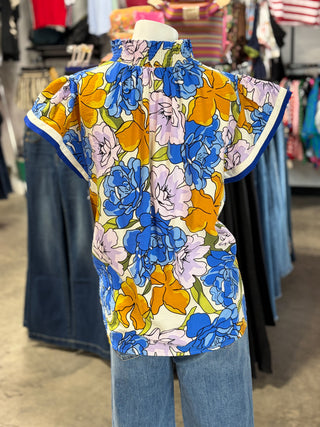 Cindi's Blue Mix Blouse