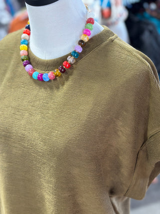 Soft Brush Drop Shoulder Top