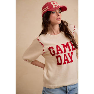 Gameday Stitched Knit Top