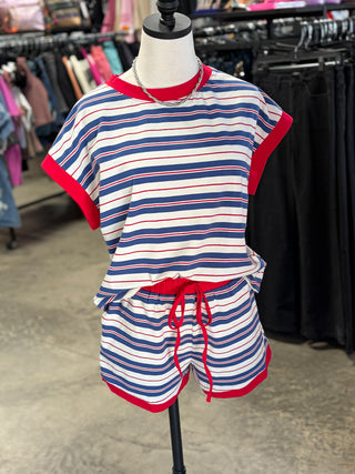 Americana Striped Lounge Set