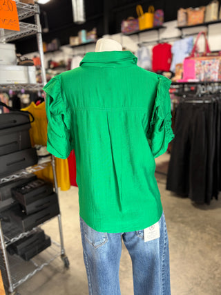 Sheila’s Shirring Short Sleeve Top