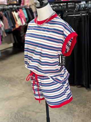 Americana Striped Lounge Set