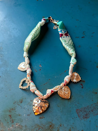 Enchanted Hearts Scarf Necklace