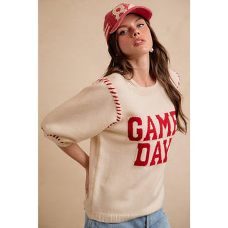 Gameday Stitched Knit Top