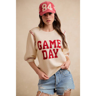 Gameday Stitched Knit Top