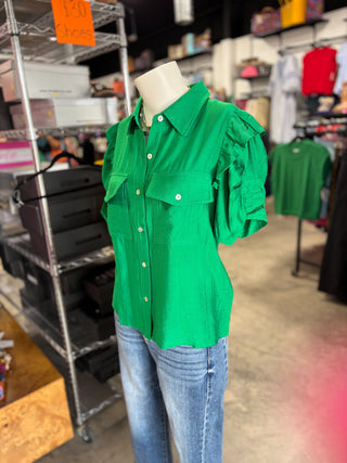 Sheila’s Shirring Short Sleeve Top
