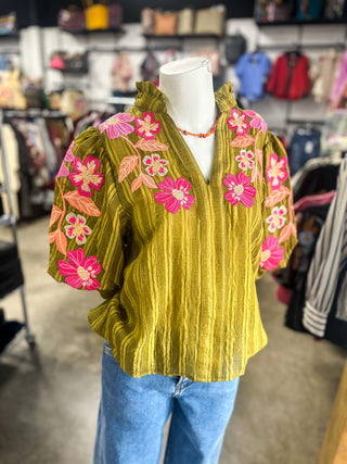 Cutesy Embroidered Top