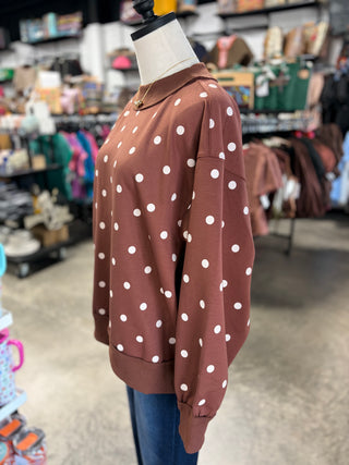 Cozy Polka Dot Pullover
