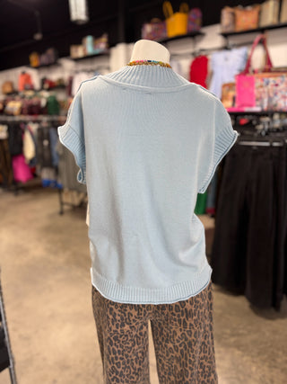 Sleeveless Knit Sweater