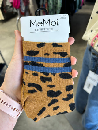 Compression Socks Burnt Orange Leopard