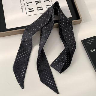 Black Vintage Skinny Scarf