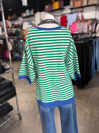 Oversized Stripe Knit Top