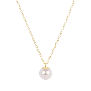 16” Necklace Gold - Classic Pearl 10mm Charm