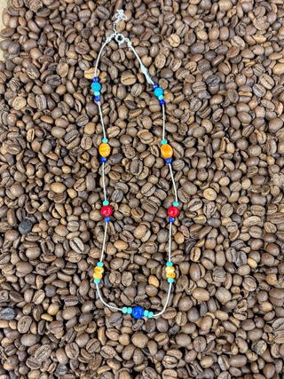 Mixed stone 18” necklace