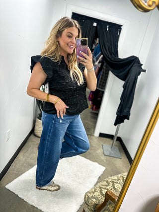 Hailey's Ruffle Sleeve Top