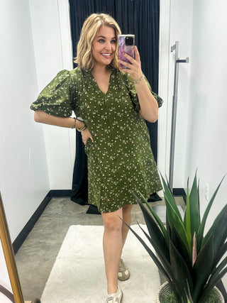 Garden Love Velvet Dress