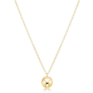 16” Necklace Gold - Classic Gold 8mm Charm