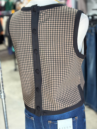 Gingham Sleeveless Top
