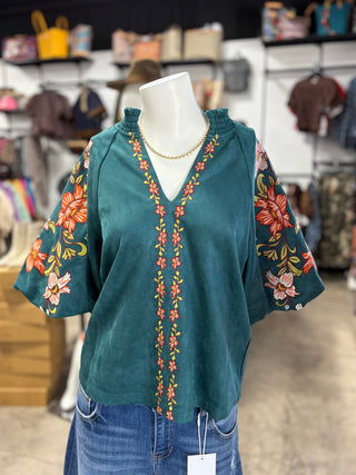 The Teal Bloom Top