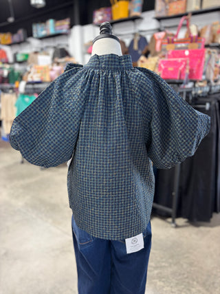 Harvest Gingham Bow Top