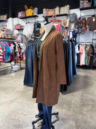 Coffee Suede Coat