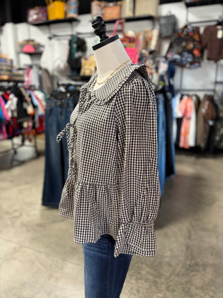 Gingham Bow Top