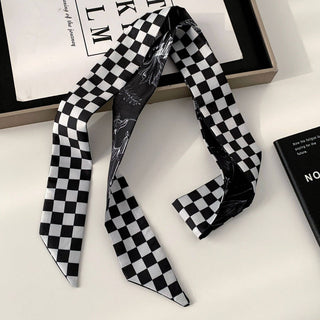 Black Vintage Skinny Scarf
