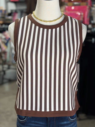 Stripe Sleeveless Top