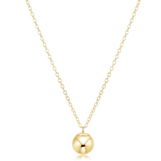 16” Necklace Gold - Classic gold 10mm Charm