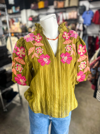 Cutesy Embroidered Top