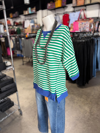 Oversized Stripe Knit Top