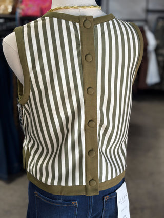 Stripe Sleeveless Top