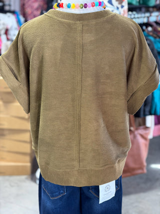 Soft Brush Drop Shoulder Top