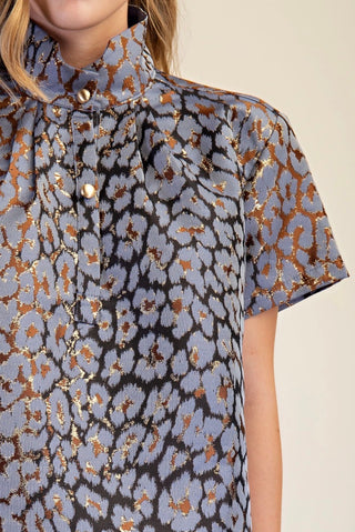 Metallic Cheetah Top