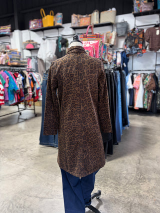 Leopard Suede Coat