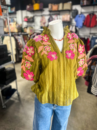 Cutesy Embroidered Top