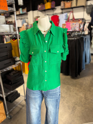 Sheila’s Shirring Short Sleeve Top
