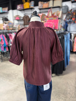 Burgundy Sweetheart Top