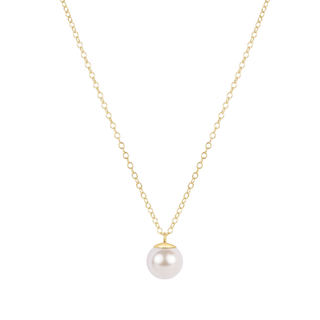 16” Necklace Gold - Classic Pearl 8mm Charm
