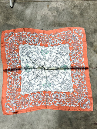 Pink And Crème Silk Scarf